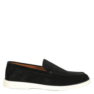   suède loafers zwart
