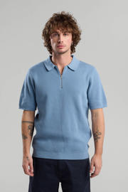thumbnail: America Today regular polo gebreid blauw