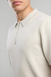 thumbnail: America Today regular polo gebreid ecru