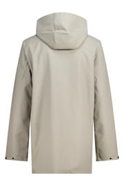 thumbnail: Grijze heren America Today regenjas van polyester met effen, capuchon en rits- en knoopsluiting