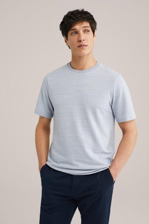 linnen T-shirt lichtblauw