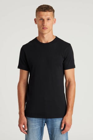 slim T-shirt zwart