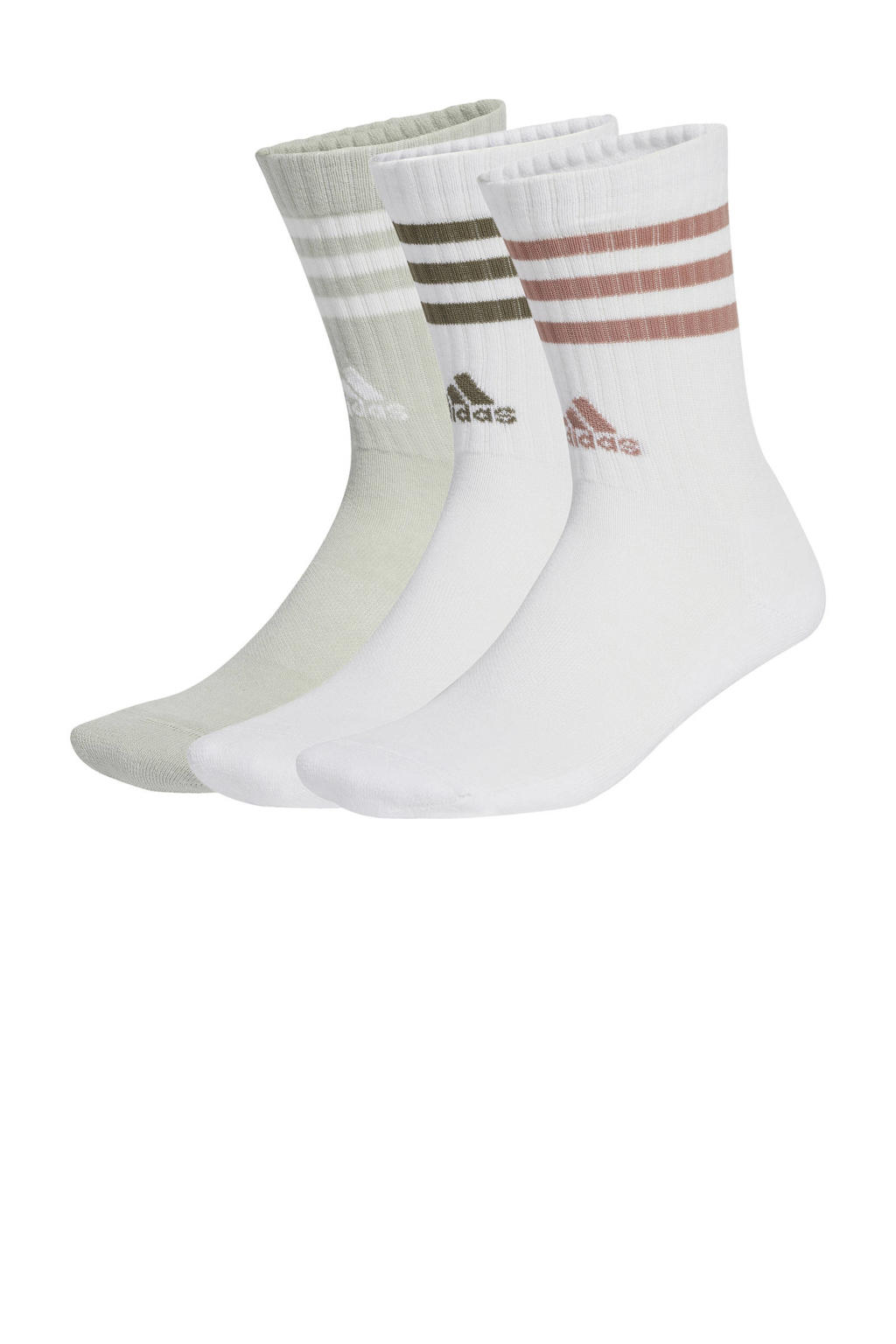 adidas Performance sokken - set van 3 wit/beige/bruin