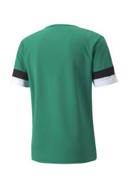 thumbnail: Groene heren Puma sportshirt teamRISE van polyester met lange mouwen en ronde hals