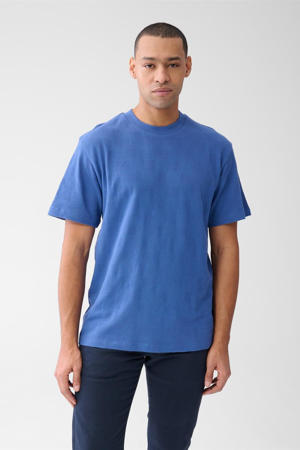 t-shirt met textuur blauw