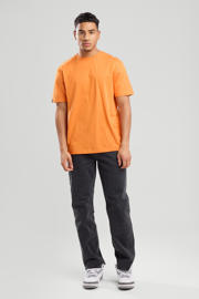 thumbnail: Oranje heren America Today T-shirt van katoen met effen, korte mouwen en ronde hals