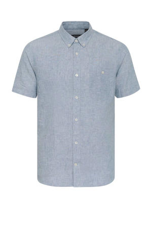 casual overhemd blauw