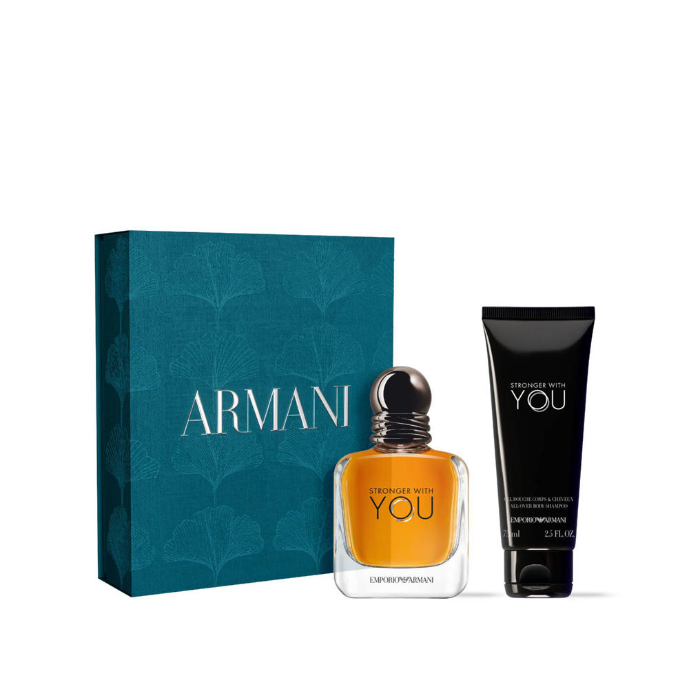 Armani Stronger With You geschenkset - eau de toilette 50 ml + douchegel 75 ml