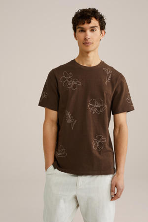 badstof T-shirt bruin