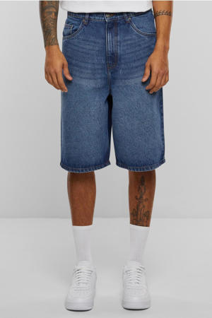 denim loose short medium blue denim