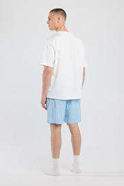 thumbnail: America Today pyjamashort Lennon lichtblauw/wit