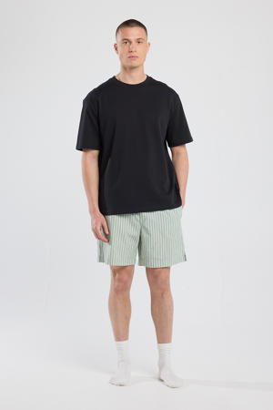 pyjamashort Lennon groen/wit