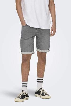 regular fit denim short ONSPLY grey denim
