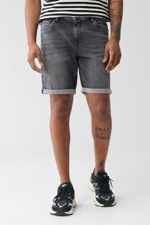 denim regular denim short grijs