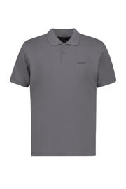 thumbnail: Grijze heren Airforce regular polo van katoen met effen, korte mouwen, klassieke kraag en knoopsluiting