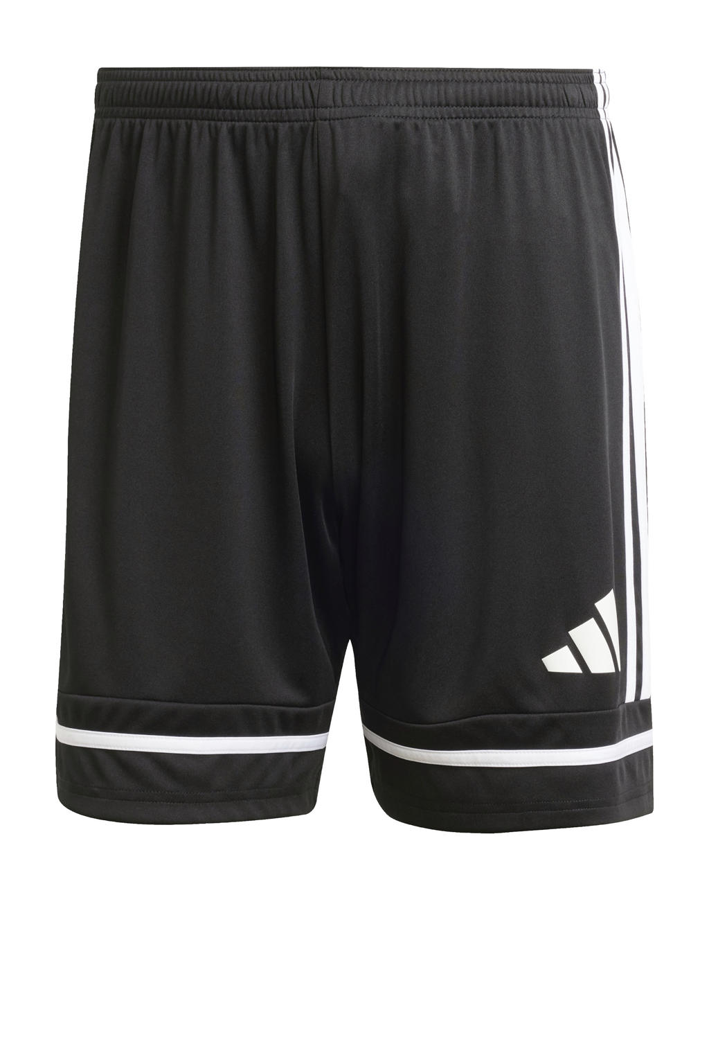 Zwart en witte heren adidas Performance voetbalshort van polyester met elastische tailleband met koord