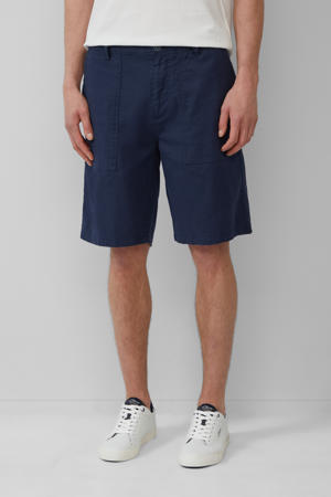 linnen relaxed bermuda short donkerblauw