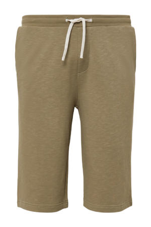 relaxed sweatshort olijfgroen