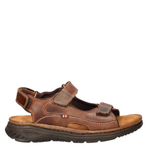   leren sandalen cognac