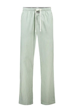 pyjamabroek Lio groen/wit