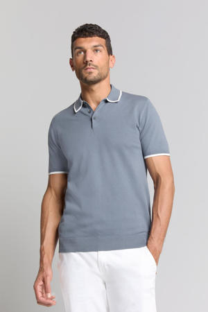 regular polo grijsblauw