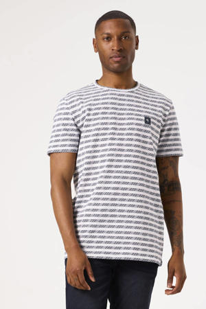 T-shirt wit / blauw