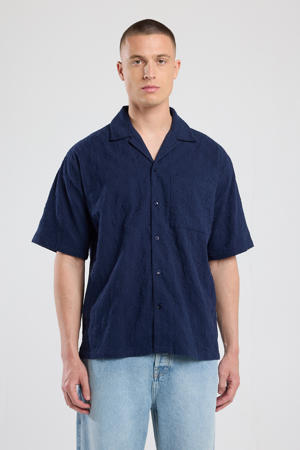 casual overhemd blauw