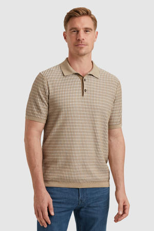 regular polo gebreid lichtbruin