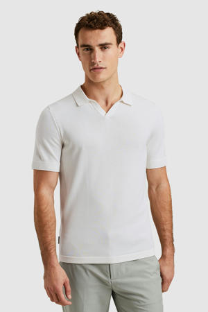 regular polo fijn gebreid ecru