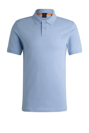 slim polo lichtblauw