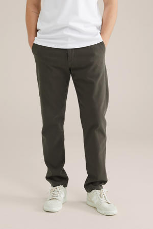 slim chino donkergroen
