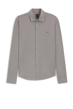 slim overhemd Mysoft grijs