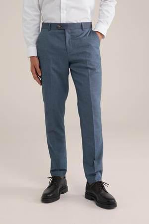 slim pantalon donkerblauw