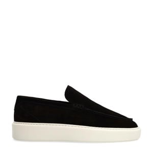 suède loafers zwart