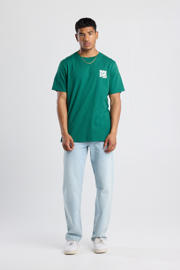 thumbnail: Groene heren America Today regular T-shirt van katoen met backprint, korte mouwen en ronde hals