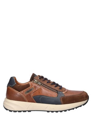 Discover leren sneakers cognac