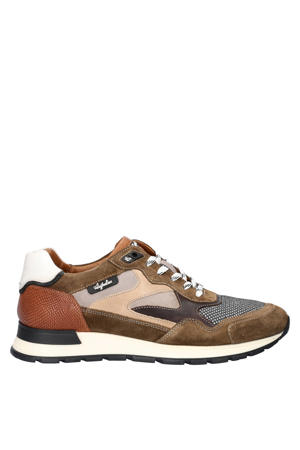 Tiago  leren sneakers bruin
