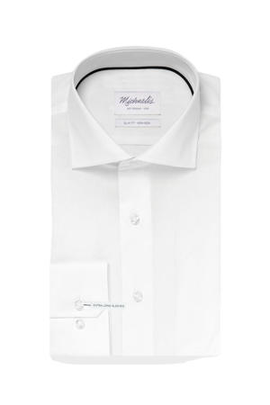 slim fit strijkvrij overhemd - mouwlengte 7 extra lang