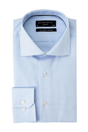slim fit strijkvrij overhemd - mouwlengte 7 extra lang
