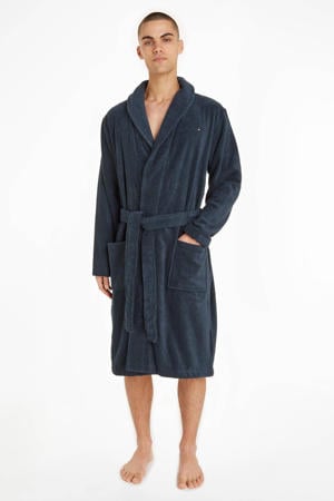 badstof badjas donkerblauw