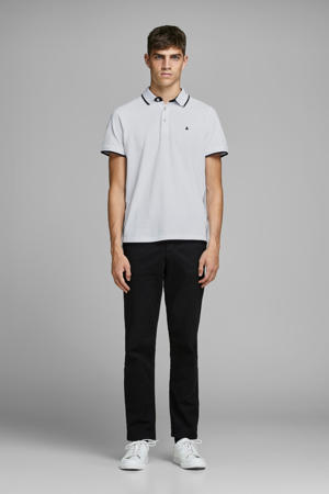 slim fit polo JJEPAULOS wit